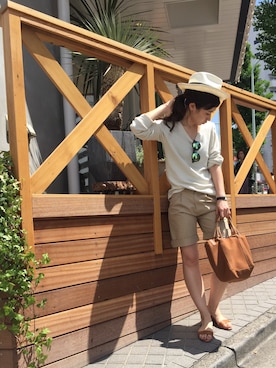 「hat」｜「アイテム（サンダル）」を使った、SHIZUKAさん（レディース・161cm）の春コーディネート