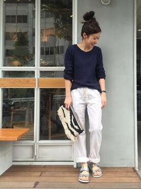 「アイテム（クラッチバッグ）」を使った、SHIZUKAさん（レディース・161cm・20代）の春コーディネート