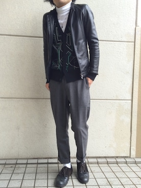 「SHAREEF（シャリーフ）のアイテム（その他シューズ）」を使った、kakuriさん（メンズ・164cm）の冬コーディネート