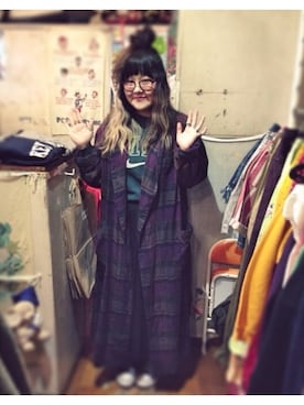 「Levis」｜「アイテム（その他アウター）」を使った、C▲na ?さん（レディース・160cm）の冬コーディネート