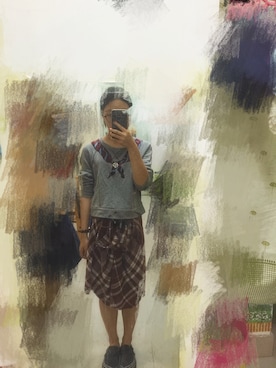 「Gozo（ゴソ）のアイテム（トップス）」を使った、宋宁一さん（レディース・170cm）の秋コーディネート