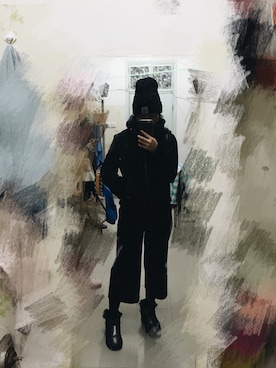 「Dickies（ディッキーズ）のアイテム（その他アウター）」を使った、宋宁一さん（レディース・170cm）の冬コーディネート
