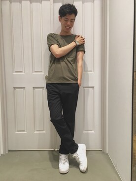 「HAMILTON（ハミルトン）のアイテム（腕時計）」を使った、fujimiさん（メンズ・180cm）の夏コーディネート
