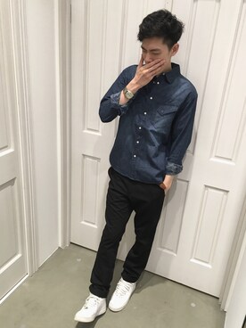 「HAMILTON（ハミルトン）のアイテム（腕時計）」を使った、fujimiさん（メンズ・180cm）の夏コーディネート