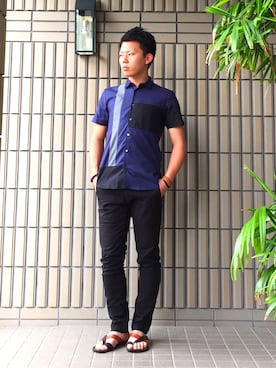 「花火」｜「アイテム（アクセサリー）」を使った、ゆーすけ☺︎さん（メンズ・170cm）の夏コーディネート