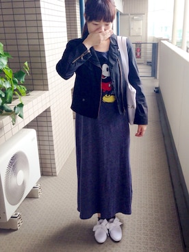 「マキシ丈ワンピ」｜さくらこさん（レディース・160cm）の春コーディネート