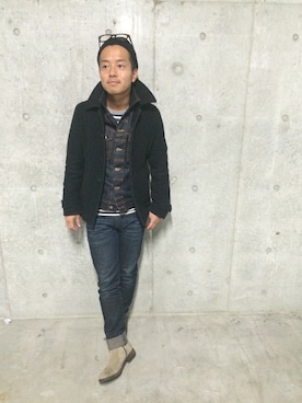 「SHIPS（シップス）のアイテム（ダウンジャケット/コート）」を使った、Kenta Kondoさん（メンズ・163cm）の冬コーディネート