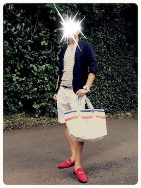 「LACOSTE」｜「アイテム（その他アウター）」を使った、こーじろーさん（メンズ・172cm）の夏コーディネート