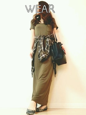 「マキシワンピ」｜Yuuさん（レディース・152cm・30代）の春コーディネート