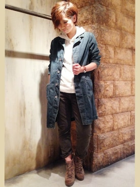 「goa（ゴア）のアイテム（その他アウター）」を使った、goa 丸栄店STAFFさん（レディース・161cm）の秋コーディネート