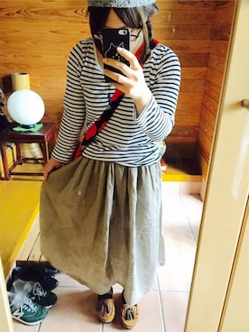 「Lee（リー）のアイテム（シューズ）」を使った、むしゃむしゃさん（レディース・150cm）の秋コーディネート