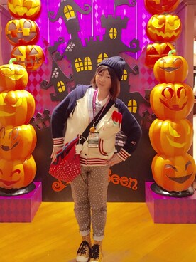 「mercibeaucoup,（メルシーボークー）のアイテム（その他）」を使った、鮎さん（レディース・164cm）の秋コーディネート