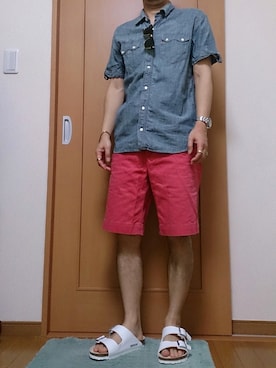 「RUGBYのアイテム」を使った、こうさん（メンズ・164cm）の夏コーディネート