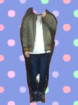 「FRAPBOIS」｜「アイテム（スタジャン）」を使った、みやくんさん（メンズ・161cm）の春コーディネート