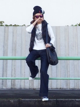 mueさん（レディース・158cm）の冬コーディネート