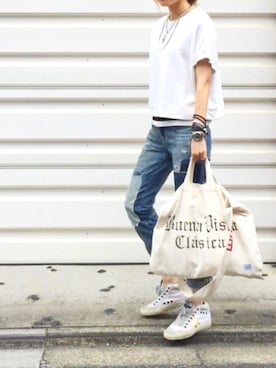 「10 CROSBY DEREK LAM（テンクロスビーデレクラム）のアイテム」を使った、mueさん（レディース・158cm）の夏コーディネート