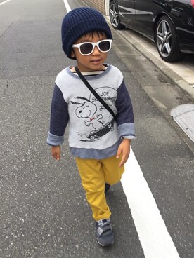 「URBAN RESEARCH（アーバンリサーチ）のアイテム（パンツ）」を使った、eriiさん（キッズ・100cm）の秋コーディネート
