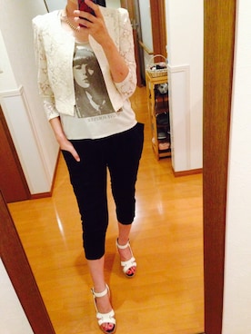 「PLAIN CLOTHING（プレーンクロージング）のアイテム（パンツ）」を使った、ぱこさん（レディース・166cm）の夏コーディネート