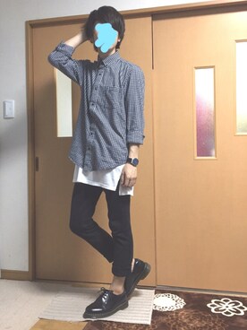 「WEGO（ウィゴー）のWEGO/ライクラツイルスキニーパンツ（その他パンツ）」を使った、ぽんひろ🐥🐥さん（メンズ・168cm）の夏コーディネート