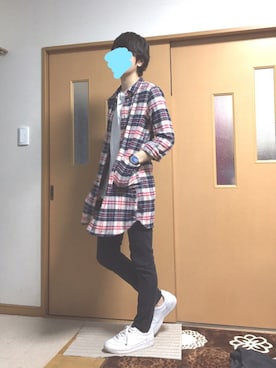 「shuca（シュカ）のアイテム（トップス）」を使った、ぽんひろ🐥🐥さん（メンズ・168cm）の夏コーディネート