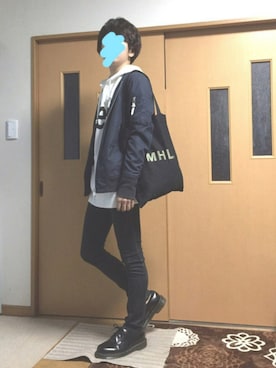 「アイテム（MA-1）」を使った、ぽんひろ🐥🐥さん（メンズ・166cm・20代）の秋コーディネート
