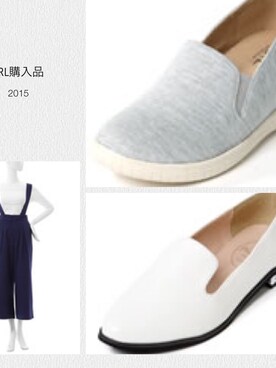 「アイテム（その他シューズ、グレー系）」を使った、ひかるんさん（レディース・166cm）の春コーディネート