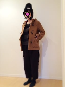 「Another Edition（アナザーエディション）のアイテム（ダッフルコート）」を使った、ゆいこさん（レディース・160cm）の冬コーディネート