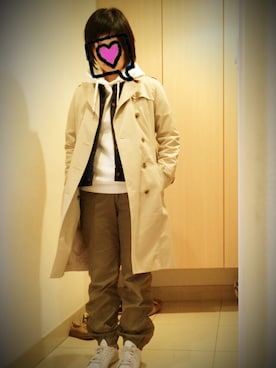 「Noble（ノーブル）のアイテム（カーゴパンツ）」を使った、ゆいこさん（レディース・160cm）の冬コーディネート