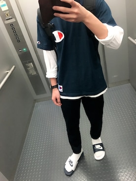 「自撮り」｜はまひこさん（メンズ・165cm・10代）の春コーディネート