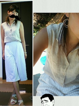 「tocco（トッコ）のアイテム（パンツ）」を使った、やなぎさん（レディース・160cm）の夏コーディネート