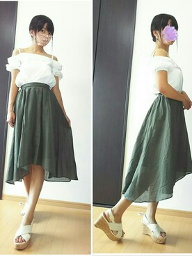 「KOBE LETTUCE」｜「アイテム（その他）」を使った、やなぎさん（レディース・160cm）の夏コーディネート