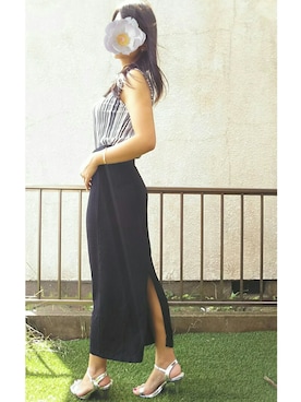 「DHOLIC（ディーホリック）のアイテム（その他）」を使った、やなぎさん（レディース・160cm）の夏コーディネート