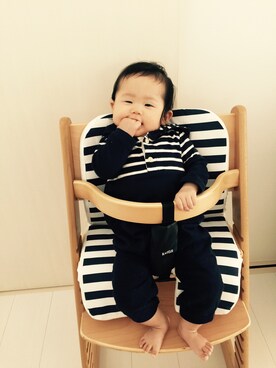 「フード」｜うりんこ。さん（キッズ・70cm）の冬コーディネート