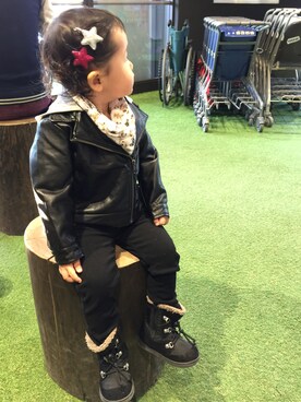 「Pepe（ペペ）のアイテム」を使った、うりんこ。さん（キッズ・90cm）の春コーディネート