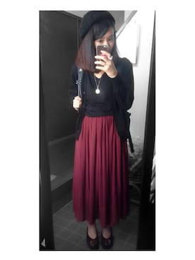 「SpRay（スプレイ）のアイテム（ハンチング/ベレー帽）」を使った、mayu.さん（レディース・162cm）の秋コーディネート