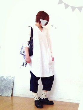 「ゆったりシルエット」｜「アイテム（その他シューズ）」を使った、maimaさん（レディース・161cm）の春コーディネート