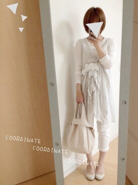 「gomme（ゴム）のアイテム（ワンピース/ドレス）」を使った、maimaさん（レディース・161cm）の春コーディネート