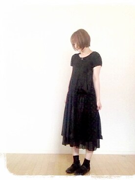 「gomme（ゴム）のアイテム（ワンピース/ドレス）」を使った、maimaさん（レディース・161cm）の夏コーディネート