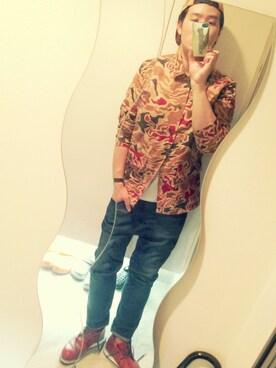 「CABANE de ZUCCa（カバンドズッカ）のアイテム（ブーツ）」を使った、Kento Shibataさん（メンズ・174cm）の冬コーディネート