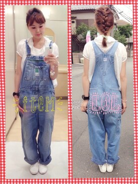 「SM2（エスエムツー）のアイテム（Tシャツ/カットソー、ホワイト系）」を使った、ぽんかなさん（レディース・164cm）の夏コーディネート