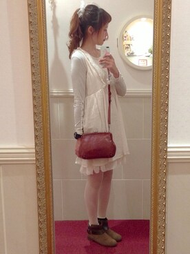 「Stola.（ストラ）のアイテム（Tシャツ/カットソー、ホワイト系）」を使った、ぽんかなさん（レディース・164cm）の秋コーディネート