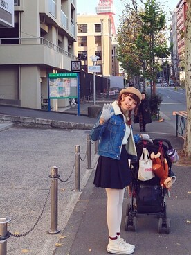 「UNIQLO（ユニクロ）のアイテム（ニット/セーター、ホワイト系）」を使った、ぽんかなさん（レディース・164cm）の冬コーディネート