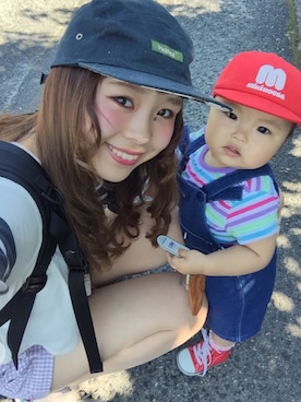 「MIKI HOUSE（ミキハウス）のアイテム（キャップ）」を使った、ぽんかなさん（レディース・164cm）の春コーディネート