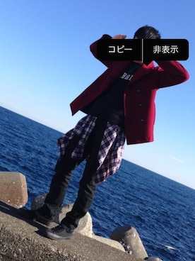 「アイテム（ピーコート）」を使った、たくさん（メンズ・174cm・10代）の冬コーディネート