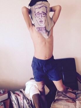 「blAnks（ブランクス）のアイテム」を使った、John.Mさん（メンズ・110cm）の秋コーディネート