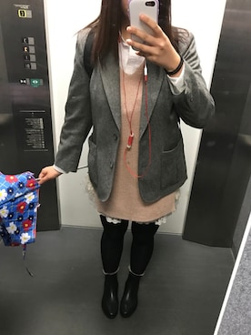 「アイテム（レインシューズ）」を使った、NaOさん（レディース・161cm・10代）の秋コーディネート