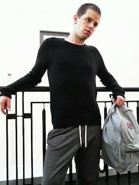 「TOPMAN（トップマン）のアイテム（バッグ）」を使った、TOPMAN プロモーション クレイさん（メンズ・178cm）の秋コーディネート