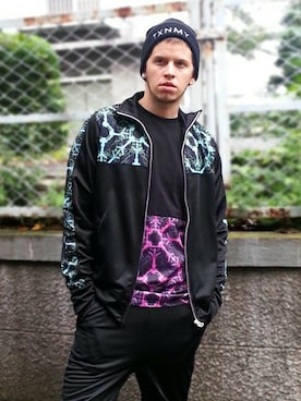 「TOPMAN（トップマン）のアイテム（ニットキャップ/ビーニー）」を使った、TOPMAN プロモーション クレイさん（メンズ・178cm）の秋コーディネート