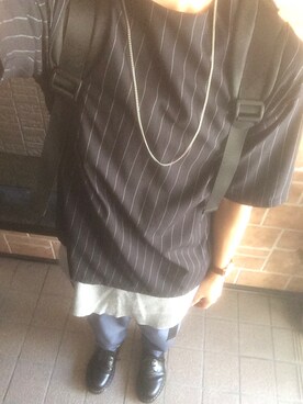 「Dr. Martens（ドクターマーチン）のDr.Martens (ドクターマーチン)/1461 3EYE GIBSON SHOES（その他シューズ）」を使った、ryoさん（メンズ・165cm）の夏コーディネート