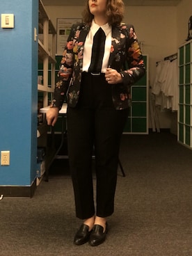 「DRIES VAN NOTEN（ドリスヴァンノッテン）のアイテム（フォーマルスーツ/小物）」を使った、mandarkさん（レディース・157cm）の秋コーディネート
